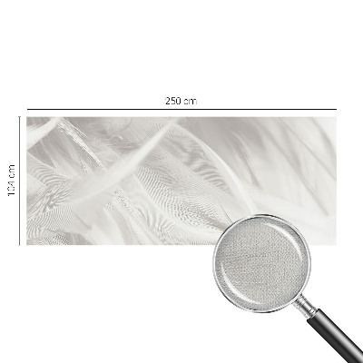 3D fototapet med ett mönster av subtila fjädrar
