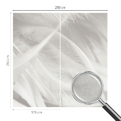 3D fototapet med ett mönster av subtila fjädrar