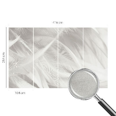 3D fototapet Subtila fjädrar