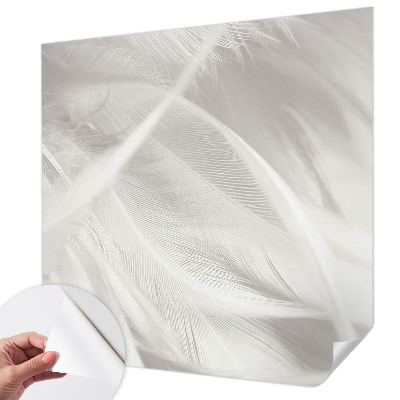 3D fototapet med ett mönster av subtila fjädrar