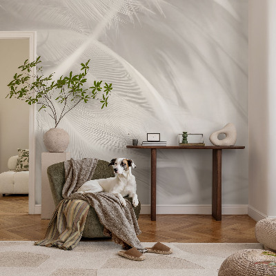 3D fototapet med ett mönster av subtila fjädrar