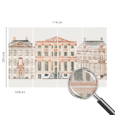 3D fototapet Klassiska byggnader