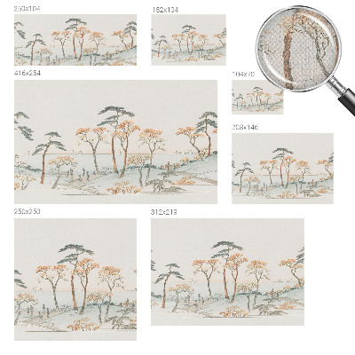 Självhäftande fototapet Fridfullt landskap