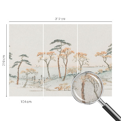 Självhäftande fototapet Fridfullt landskap