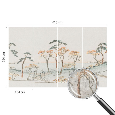 Självhäftande fototapet Fridfullt landskap