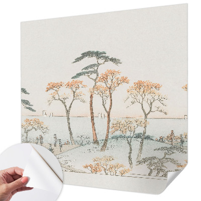 Självhäftande fototapet Fridfullt landskap