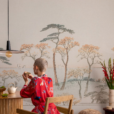 Självhäftande fototapet Fridfullt landskap