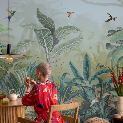 Fototapet för barn med motiv av tropisk natur