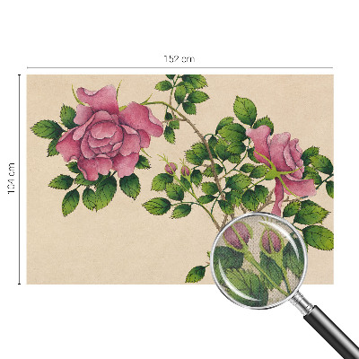 Självhäftande fototapet Romantiska rosor