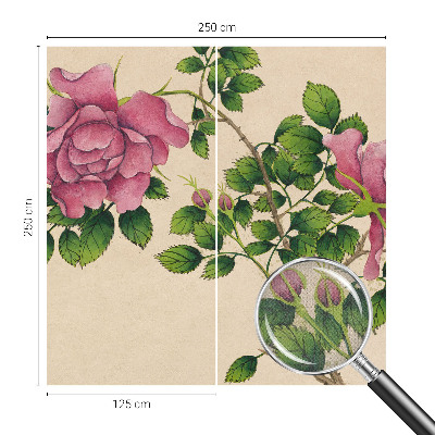Självhäftande fototapet Romantiska rosor