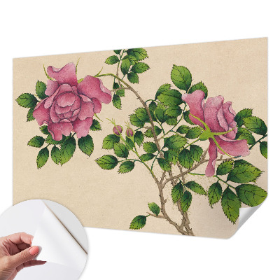 Självhäftande fototapet Romantiska rosor