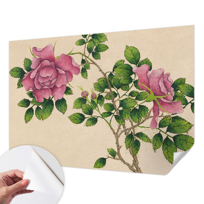 Självhäftande fototapet Romantiska rosor