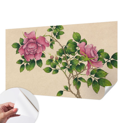 Självhäftande fototapet Romantiska rosor