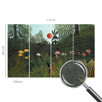 Peel and stick fototapet med exotiskt landskap