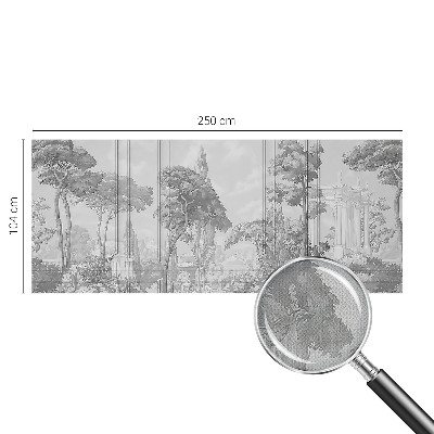 3D fototapet med en atmosfärisk naturscen