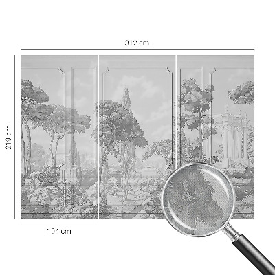 3D fototapet med en atmosfärisk naturscen