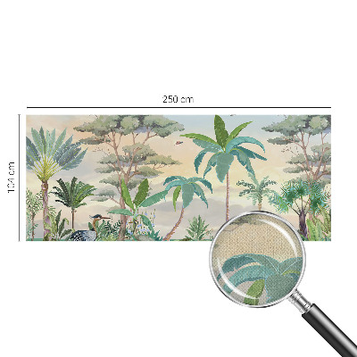 Fototapet barnrum med exotisk flora