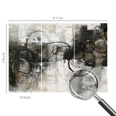 3D fototapet med ett abstrakt virvelmotiv