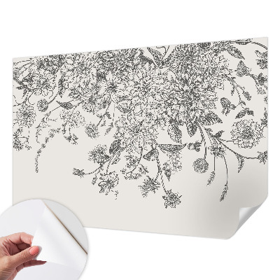 Fototapet barnrum med blommönster