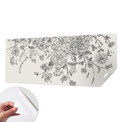 Fototapet barnrum med blommönster