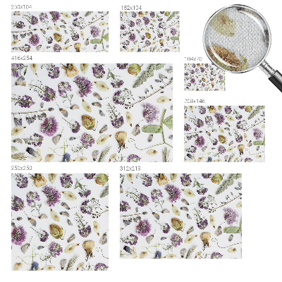 Fototapet för barn med motiv av torkade blommor