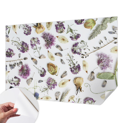 Fototapet för barn med motiv av torkade blommor