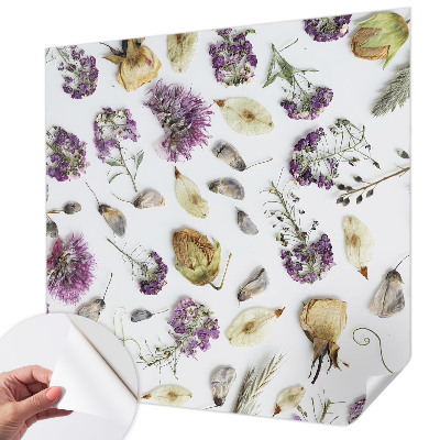 Fototapet för barn med motiv av torkade blommor