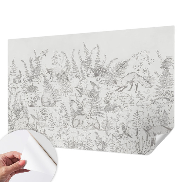 Peel and stick fototapet Skogens djur