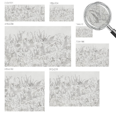 Peel and stick fototapet med motiv av skogens djur