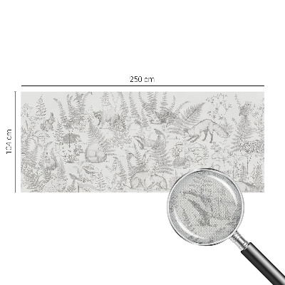 Peel and stick fototapet med motiv av skogens djur