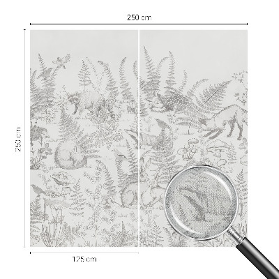 Peel and stick fototapet Skogens djur