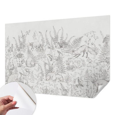 Peel and stick fototapet Skogens djur