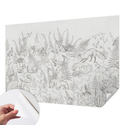 Peel and stick fototapet Skogens djur