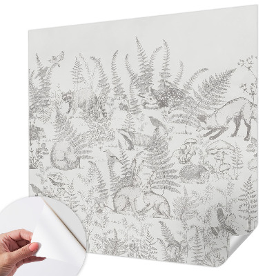 Peel and stick fototapet Skogens djur