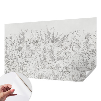 Peel and stick fototapet Skogens djur