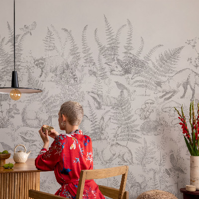 Peel and stick fototapet Skogens djur