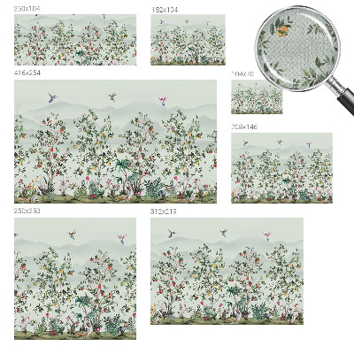 3D fototapet Exotiska träd