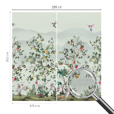 3D fototapet Exotiska träd