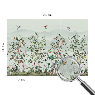 3D fototapet Exotiska träd