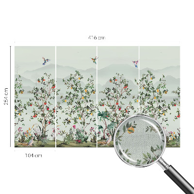 3D fototapet Exotiska träd