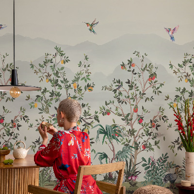 3D fototapet Exotiska träd