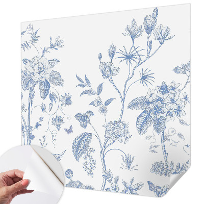 Fototapet barn med blommönster