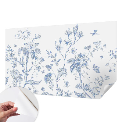 Fototapet barn med blommönster