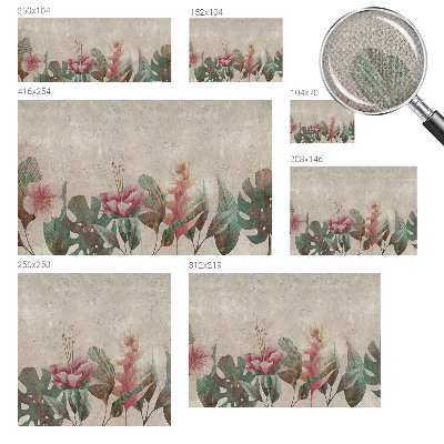 Peel and stick fototapet med ett subtilt blomstertryck
