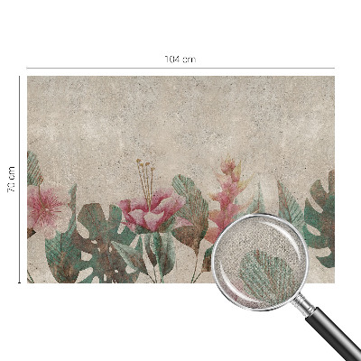 Peel and stick fototapet med ett subtilt blomstertryck