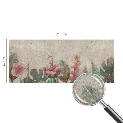 Peel and stick fototapet med ett subtilt blomstertryck