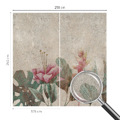 Peel and stick fototapet med ett subtilt blomstertryck