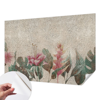 Peel and stick fototapet med ett subtilt blomstertryck