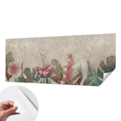 Peel and stick fototapet med ett subtilt blomstertryck
