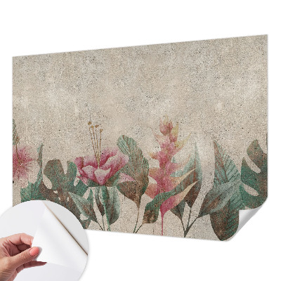 Peel and stick fototapet med ett subtilt blomstertryck